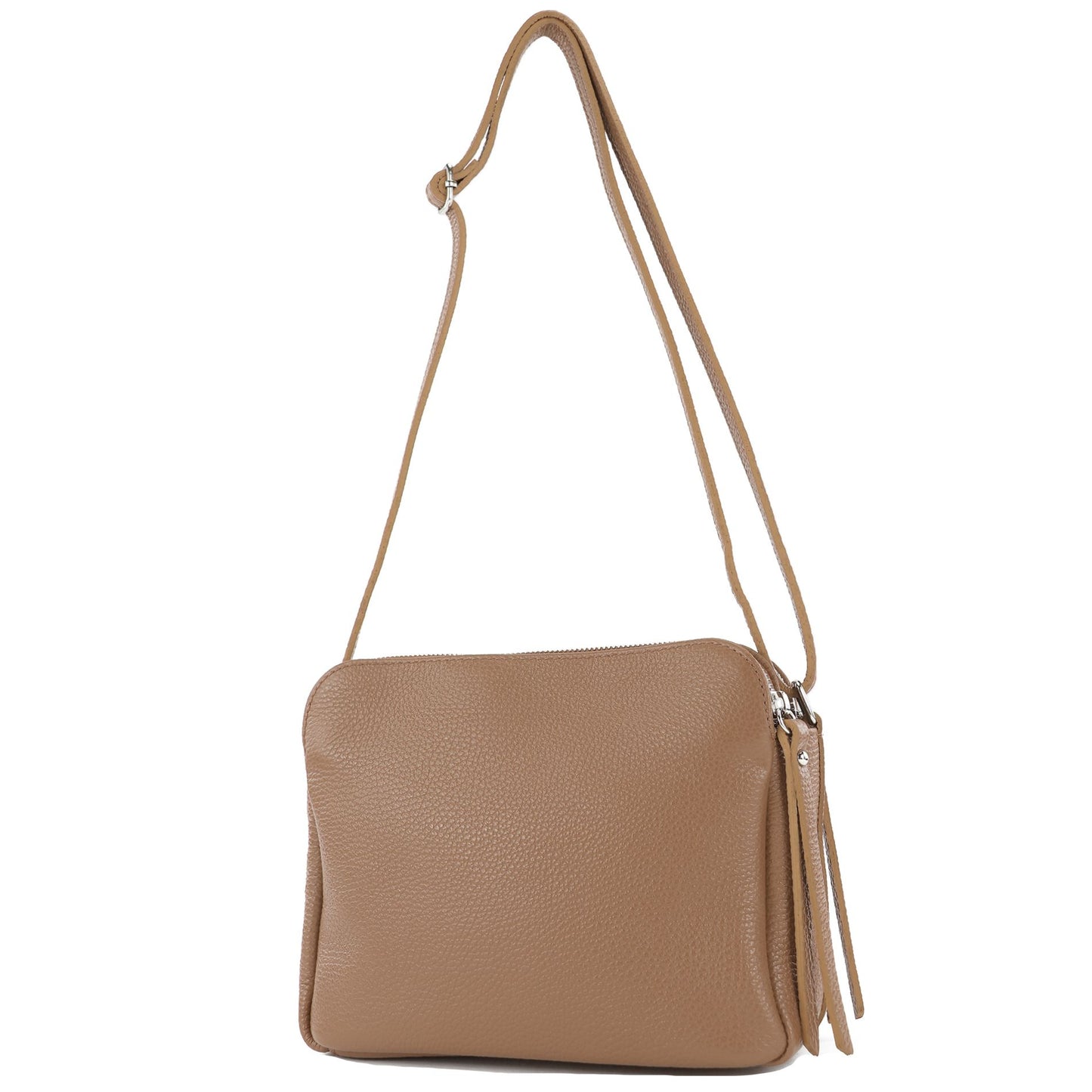 modamoda de - T232 - ital. Damen Umhängetasche Leder Medium