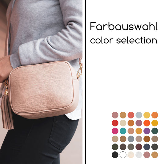 modamoda de - T240 - kleine Umhängetasche aus ital. Echtleder