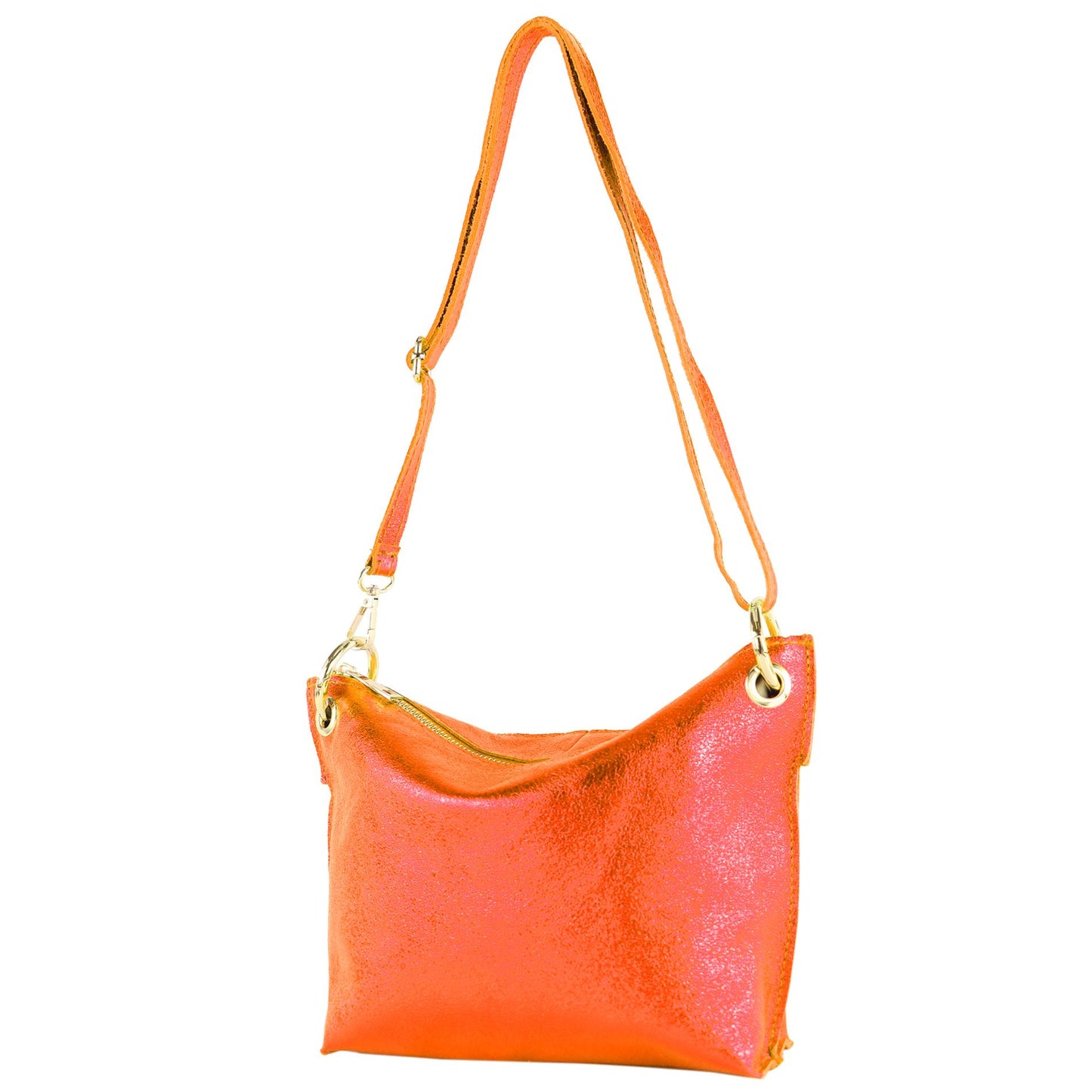 modamoda de - T243 - ital. Umhängetasche Klein Small aus Leder