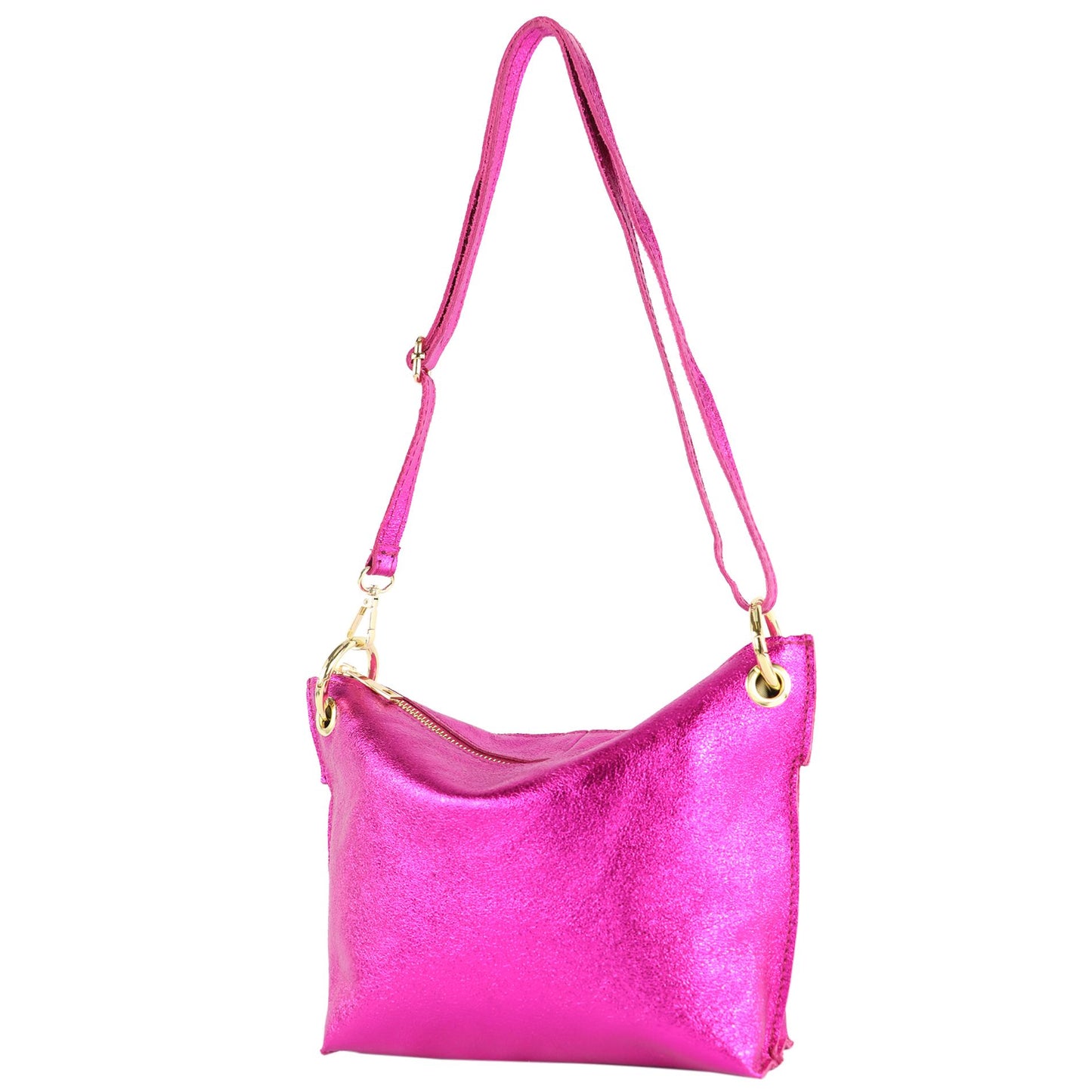 modamoda de - T243 - ital. Umhängetasche Klein Small aus Leder
