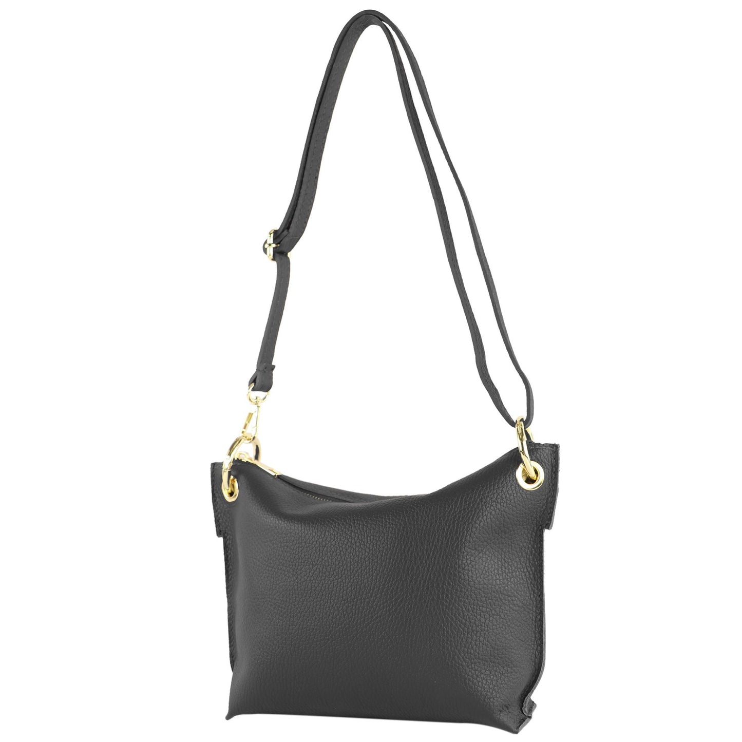 modamoda de - T243 - ital. Umhängetasche Klein Small aus Leder