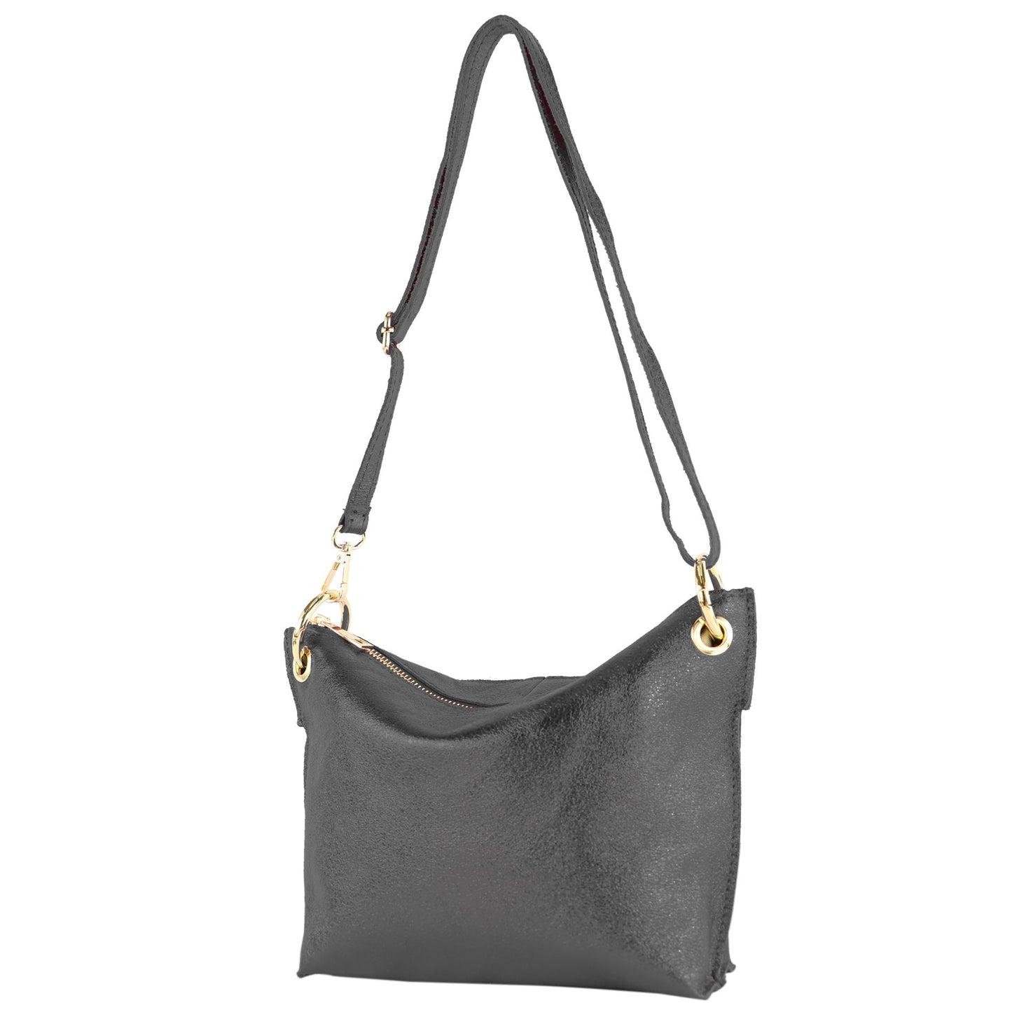 modamoda de - T243 - ital. Umhängetasche Klein Small aus Leder