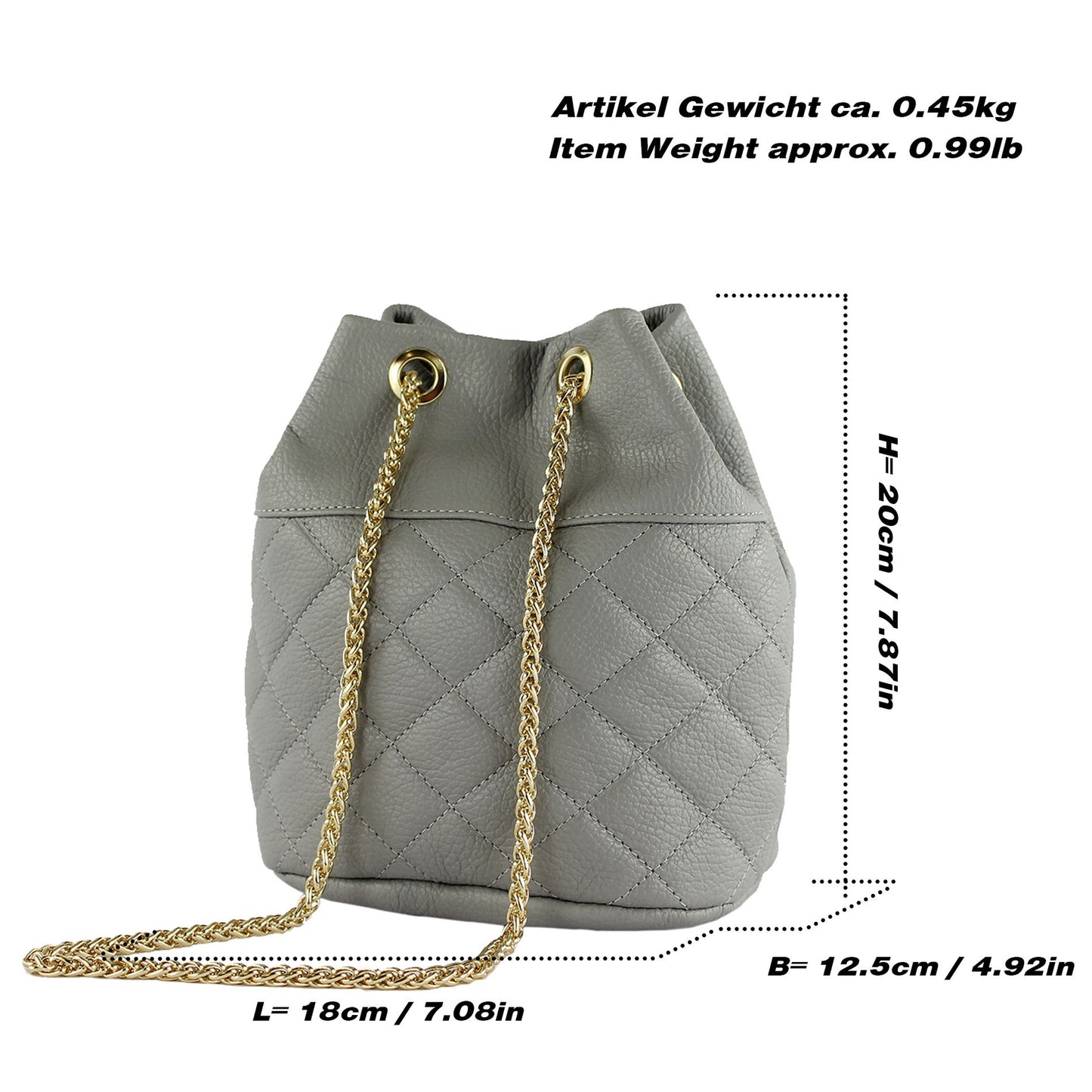 modamoda de T245 Damen Leder Beuteltasche Schultertasche handmade in Italy