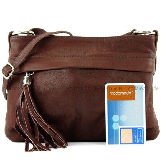 modamoda de - T32 - ital Umhängetasche Klein aus Nappaleder