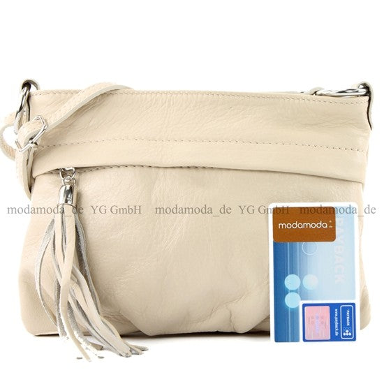 modamoda de - T32 - ital Umhängetasche Klein aus Nappaleder