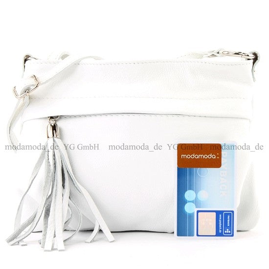 modamoda de - T32 - ital Umhängetasche Klein aus Nappaleder
