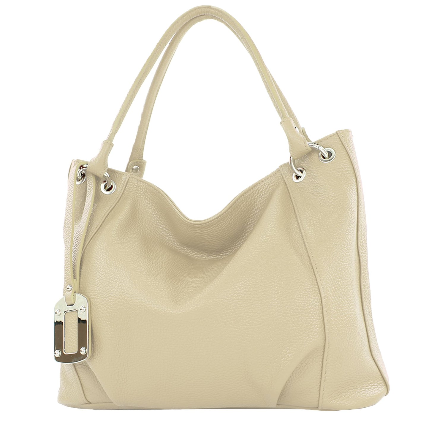 modamoda de - T339 - ital. Schultertasche Shopper aus Leder