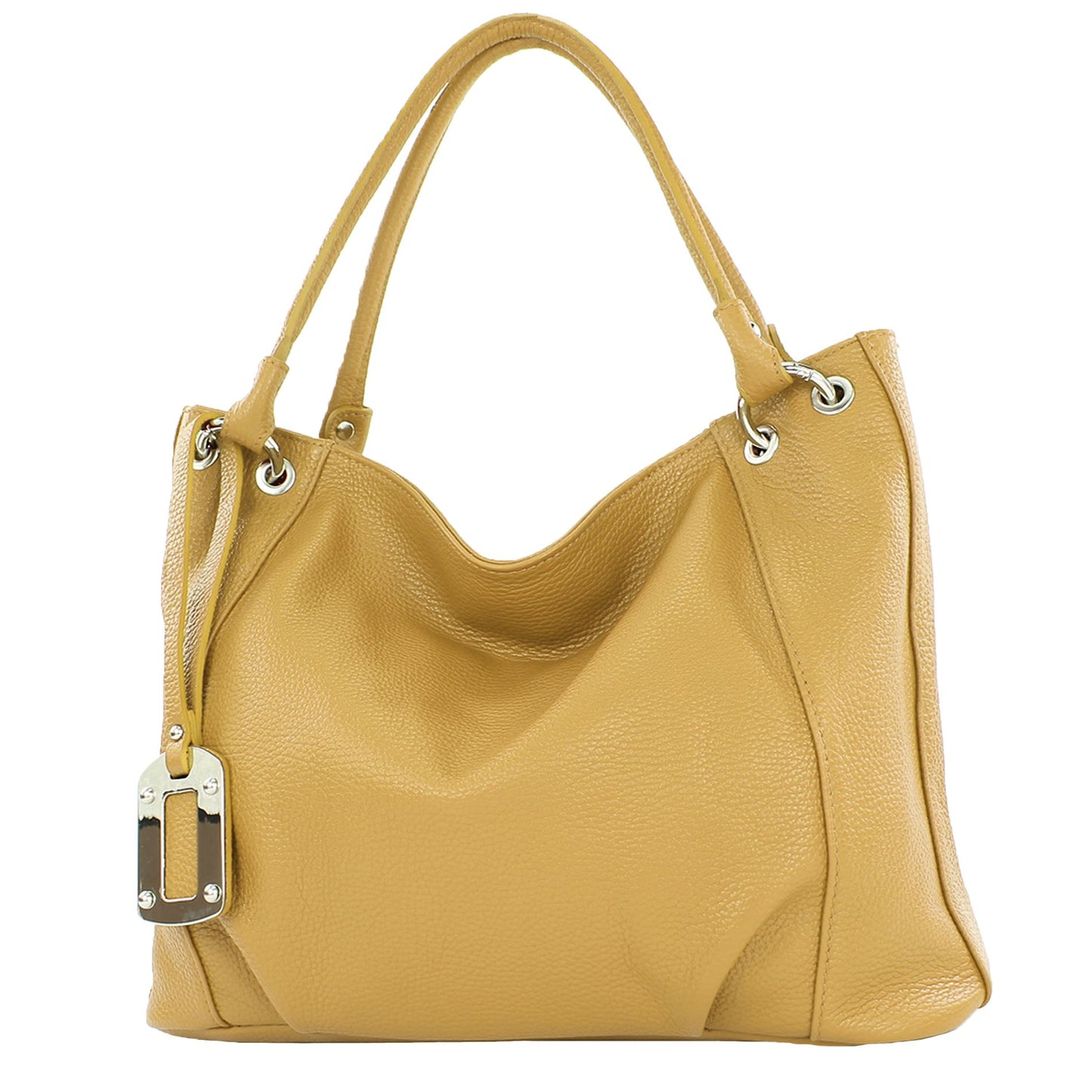 modamoda de - T339 - ital. Schultertasche Shopper aus Leder