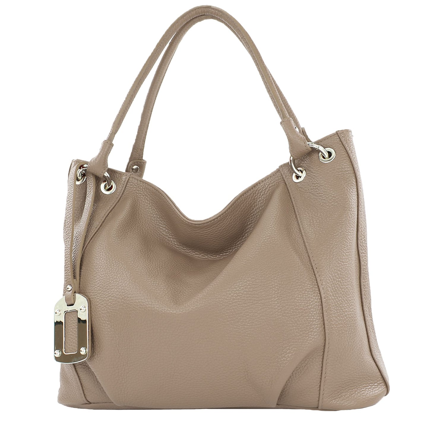 modamoda de - T339 - ital. Schultertasche Shopper aus Leder