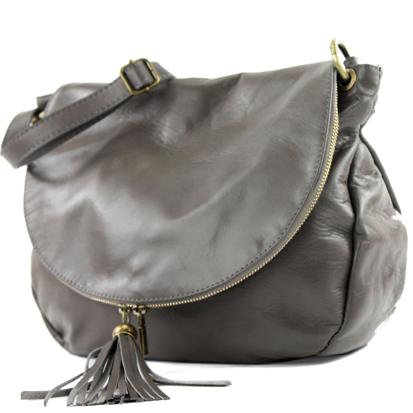 modamoda de - T40 -  ital Schultertasche Umhängetasche Nappaleder