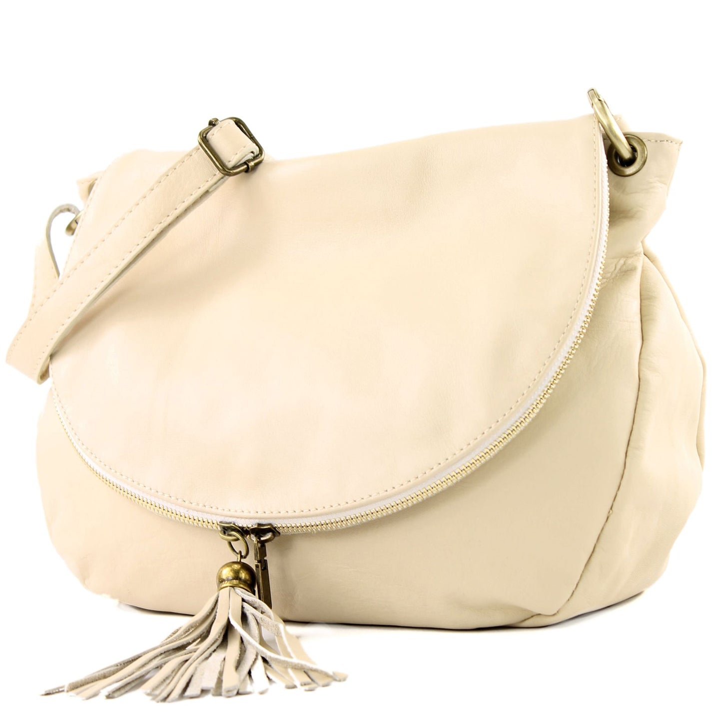 modamoda de - T40 -  ital Schultertasche Umhängetasche Nappaleder