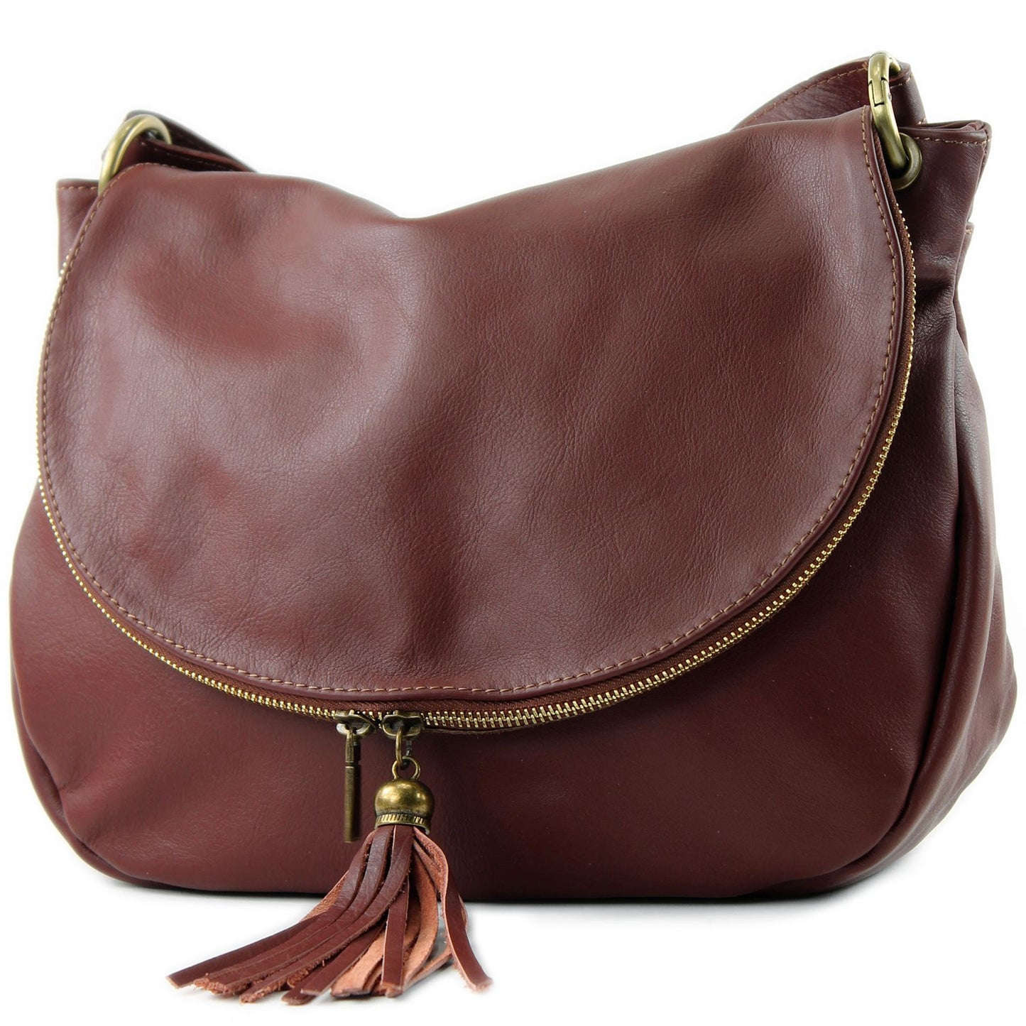 modamoda de - T40 -  ital Schultertasche Umhängetasche Nappaleder