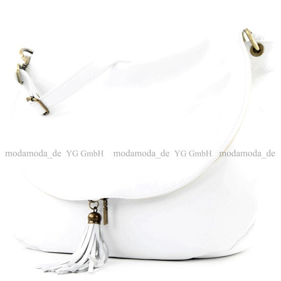 modamoda de - T40 -  ital Schultertasche Umhängetasche Nappaleder