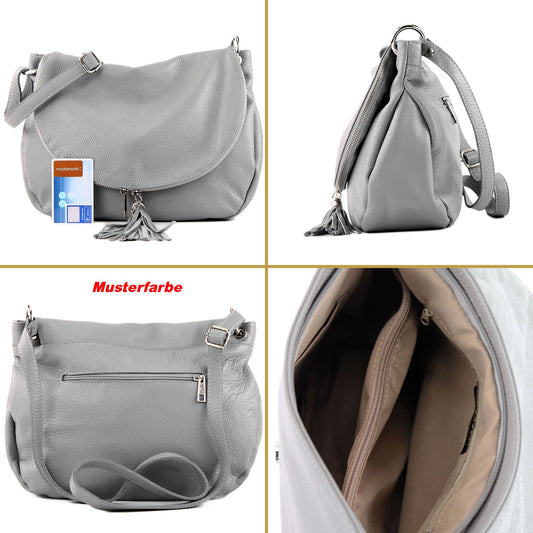 modamoda de - T40Leder - ital Schulter-/Umhängetasche Medium