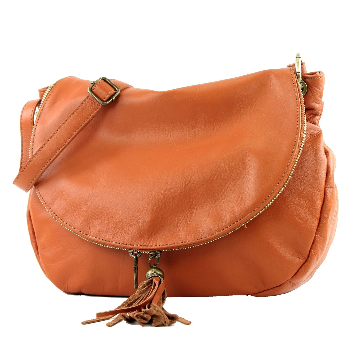 modamoda de - T40 -  ital Schultertasche Umhängetasche Nappaleder