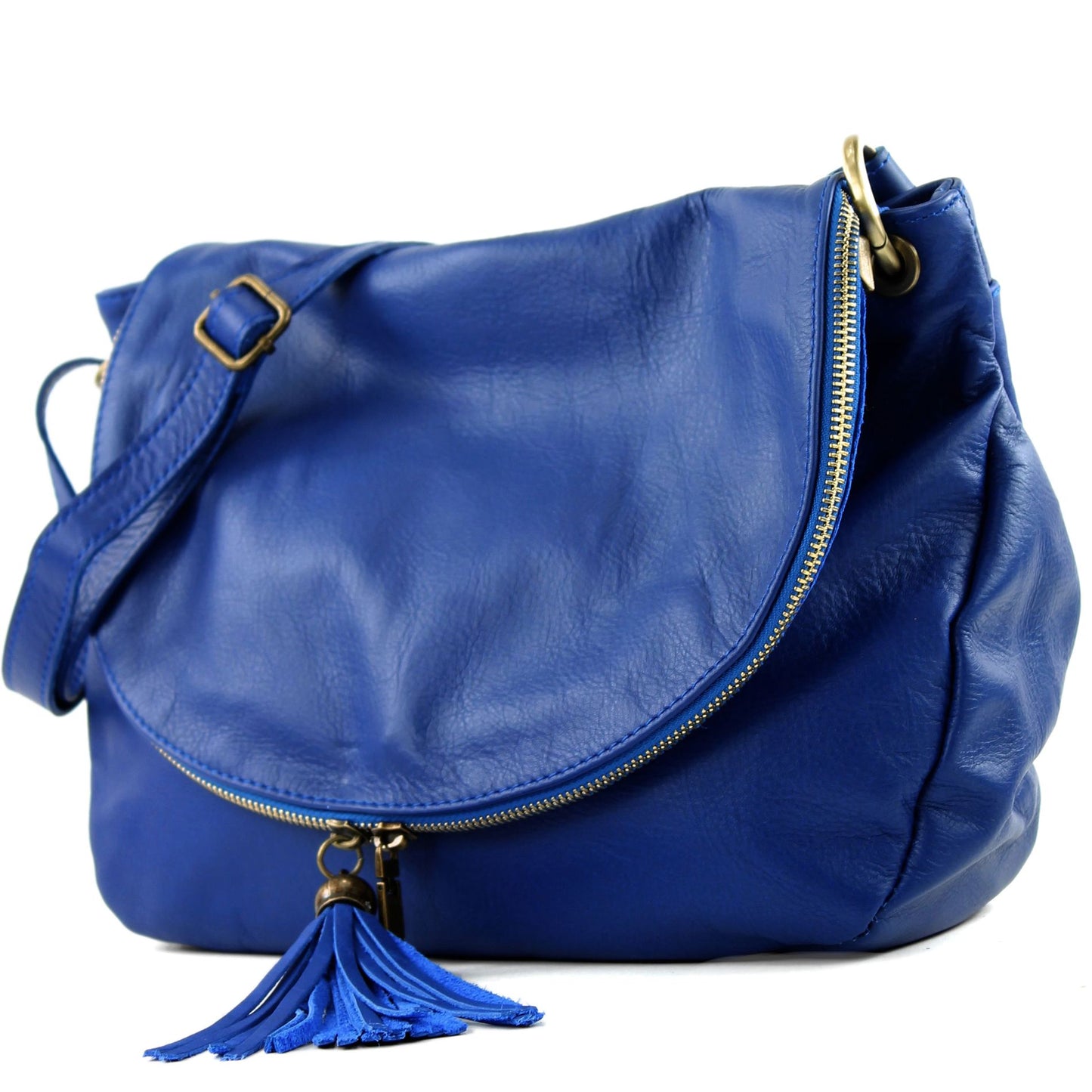 modamoda de - T40 -  ital Schultertasche Umhängetasche Nappaleder