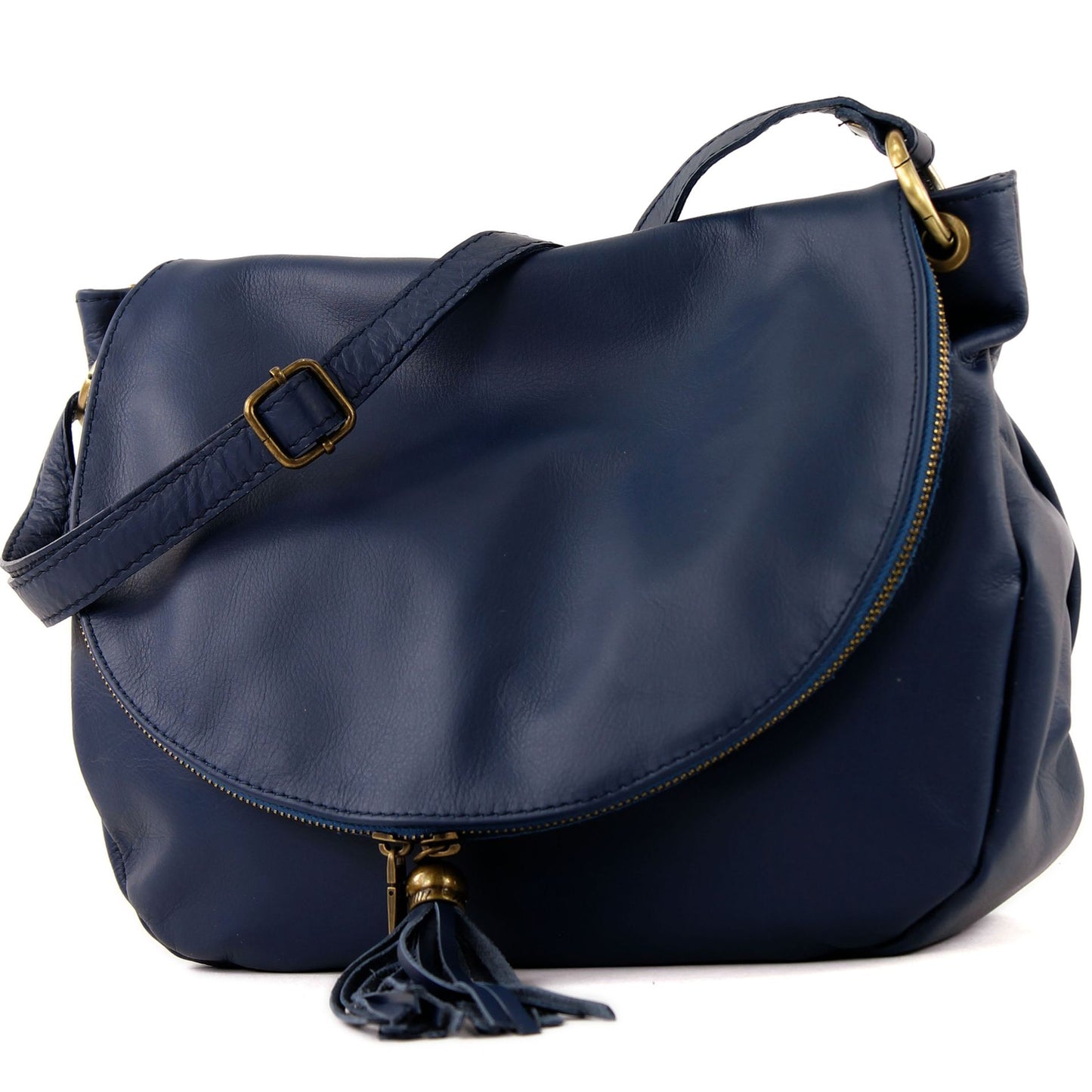 modamoda de - T40 -  ital Schultertasche Umhängetasche Nappaleder