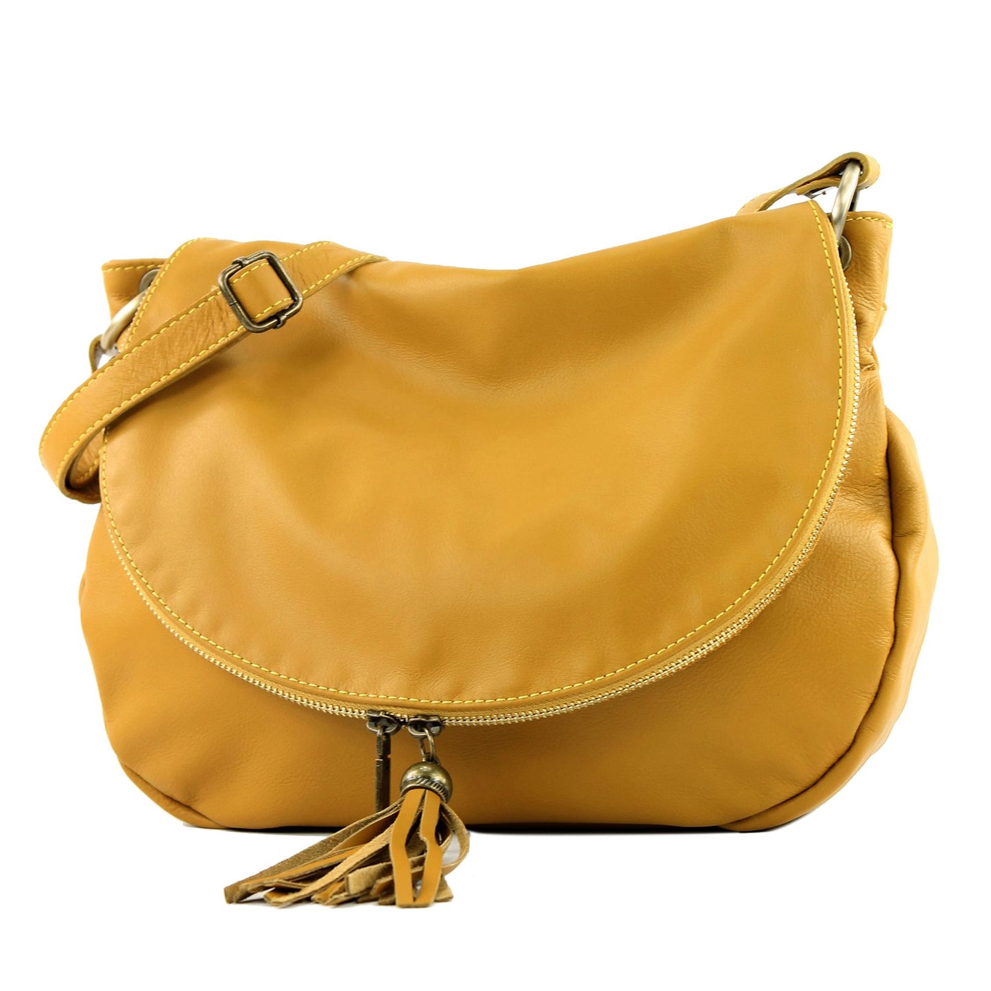 modamoda de - T40 -  ital Schultertasche Umhängetasche Nappaleder