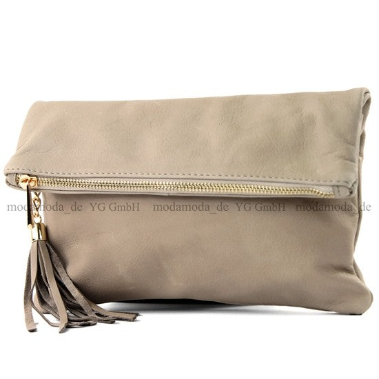 modamoda de - T54 - ital Kleine Clutch aus Nappaleder