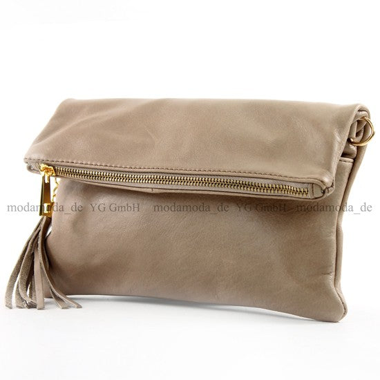 modamoda de - T54 - ital Kleine Clutch aus Nappaleder