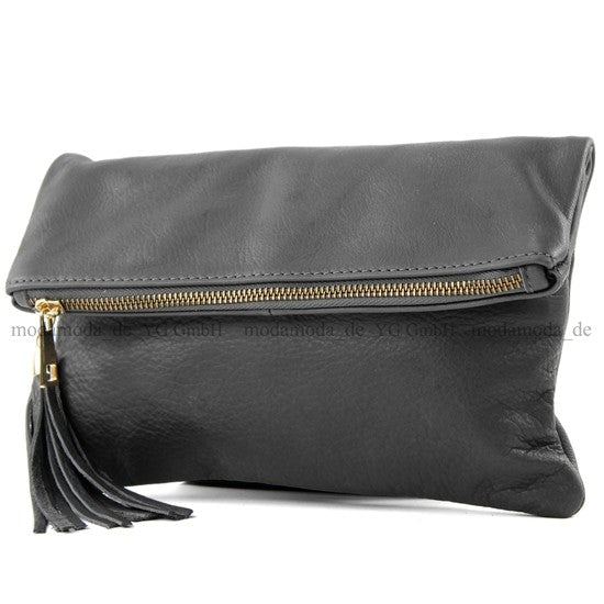 modamoda de - T54 - ital Kleine Clutch aus Nappaleder