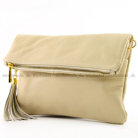 modamoda de - T54 - ital Kleine Clutch aus Nappaleder