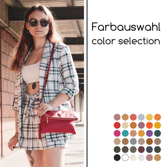 modamoda de - T54 - ital Kleine Clutch aus Nappaleder