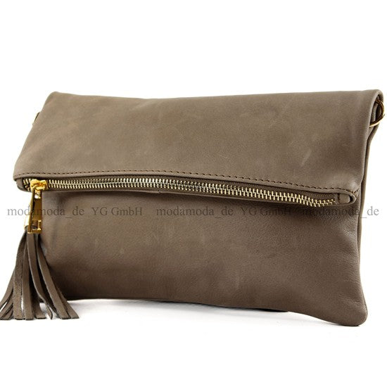 modamoda de - T54 - ital Kleine Clutch aus Nappaleder