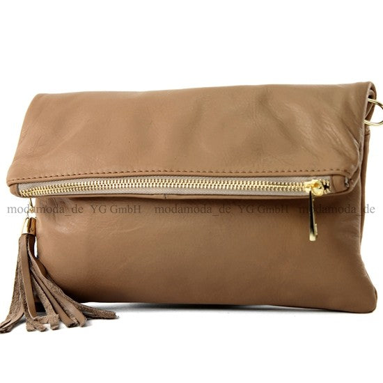 modamoda de - T54 - ital Kleine Clutch aus Nappaleder