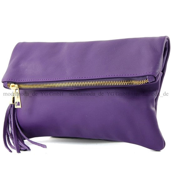 modamoda de - T54 - ital Kleine Clutch aus Nappaleder