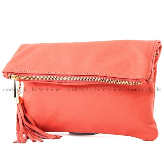 modamoda de - T54 - ital Kleine Clutch aus Nappaleder