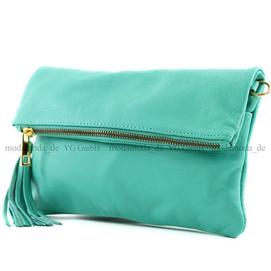 modamoda de - T54 - ital Kleine Clutch aus Nappaleder