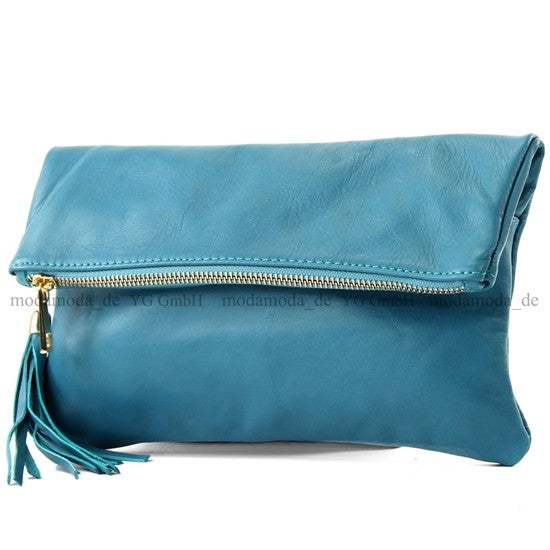 modamoda de - T54 - ital Kleine Clutch aus Nappaleder