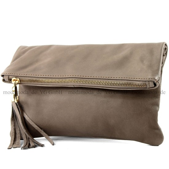 modamoda de - T54 - ital Kleine Clutch aus Nappaleder