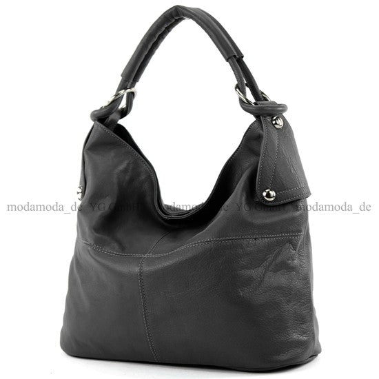 modamoda de - DS26 - ital Damenhandtasche aus Nappaleder