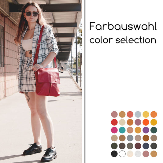 modamoda de - T75 - ital Crossover Umhängetasche Nappaleder