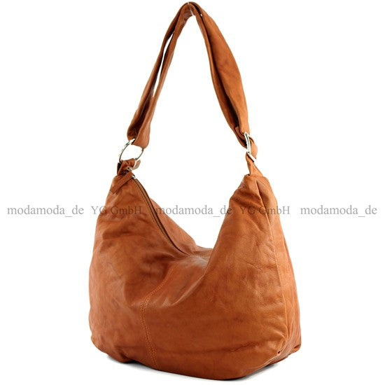 modamoda de - T81 -  ital. Handtasche  Schultertasche Echt Nappaleder Tasche