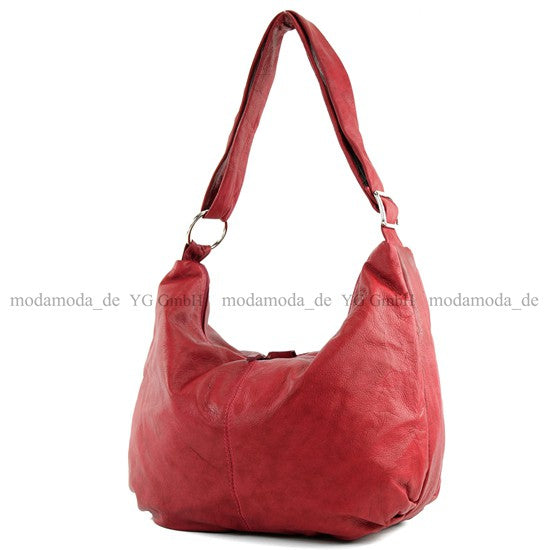 modamoda de - T81 -  ital. Handtasche  Schultertasche Echt Nappaleder Tasche