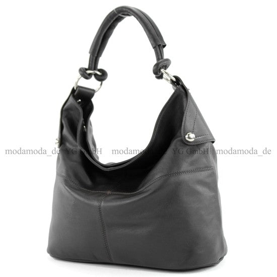 modamoda de - DS26 - ital Damenhandtasche aus Nappaleder
