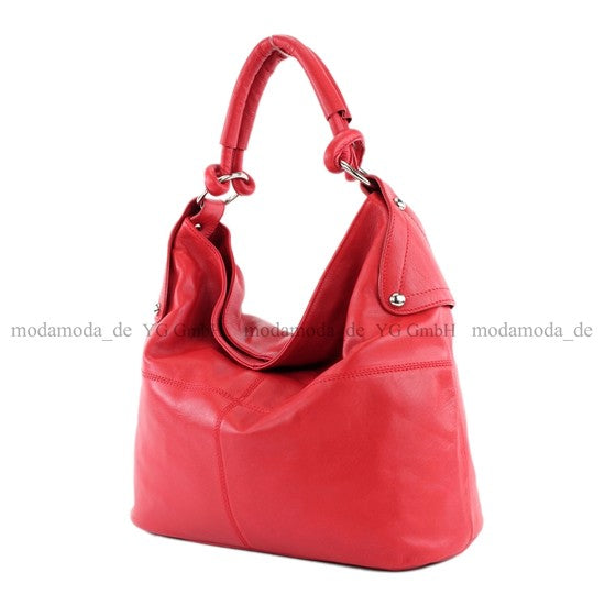 modamoda de - DS26 - ital Damenhandtasche aus Nappaleder