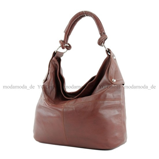 modamoda de - DS26 - ital Damenhandtasche aus Nappaleder