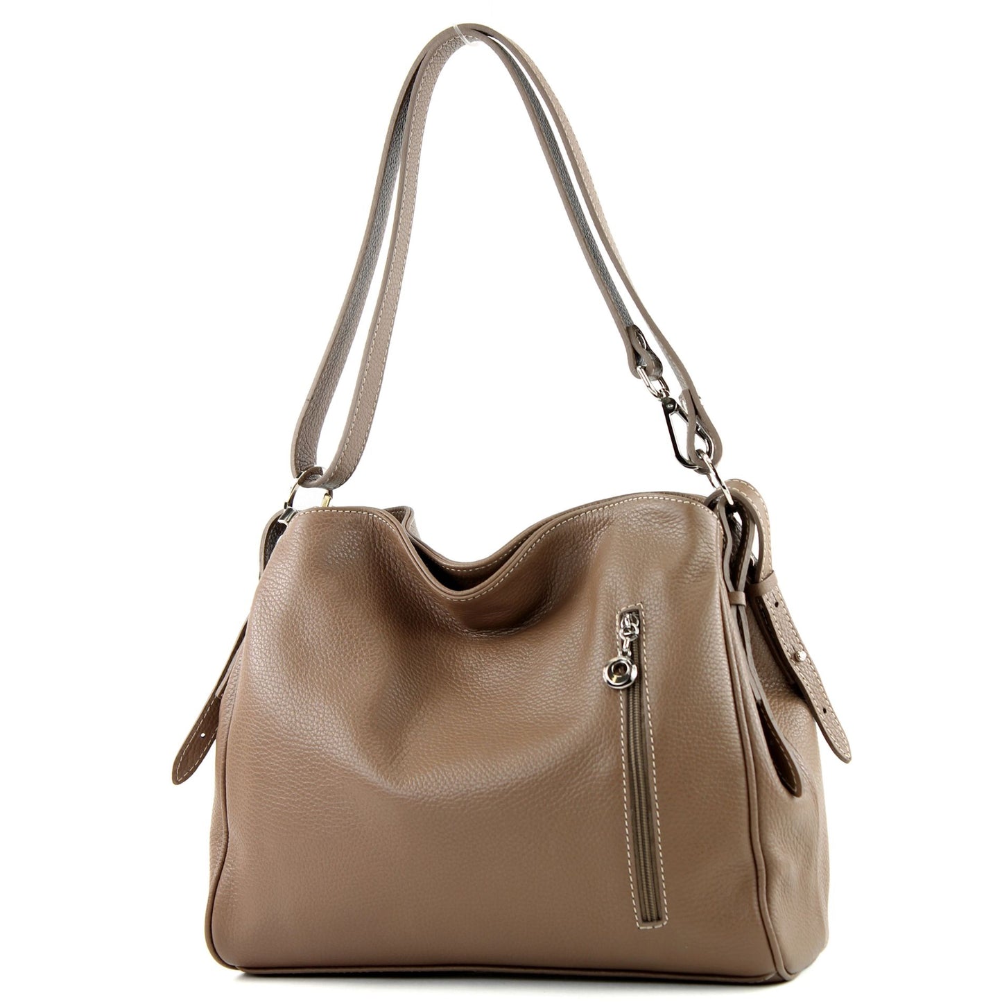 modamoda de T119 / T220 Damen Leder Schultertasche Umhängetasche 2 Größen handmade in Italy