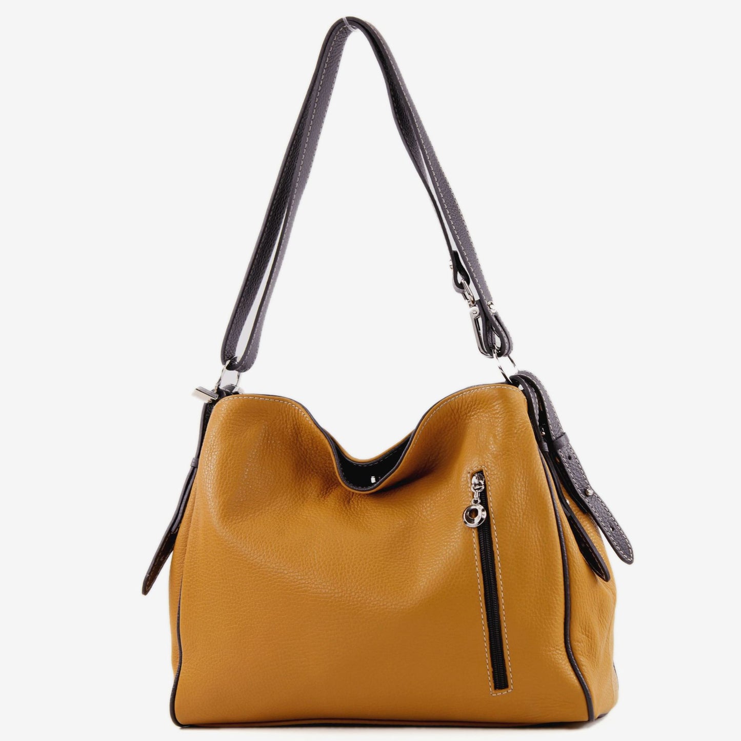 modamoda de T119 / T220 Damen Leder Schultertasche Umhängetasche 2 Größen handmade in Italy