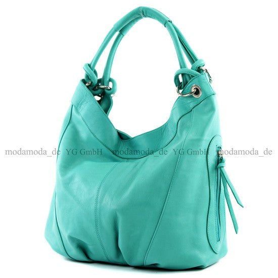 modamoda de - Z18 - ital Damenhandtasche aus Leder/Nappaleder