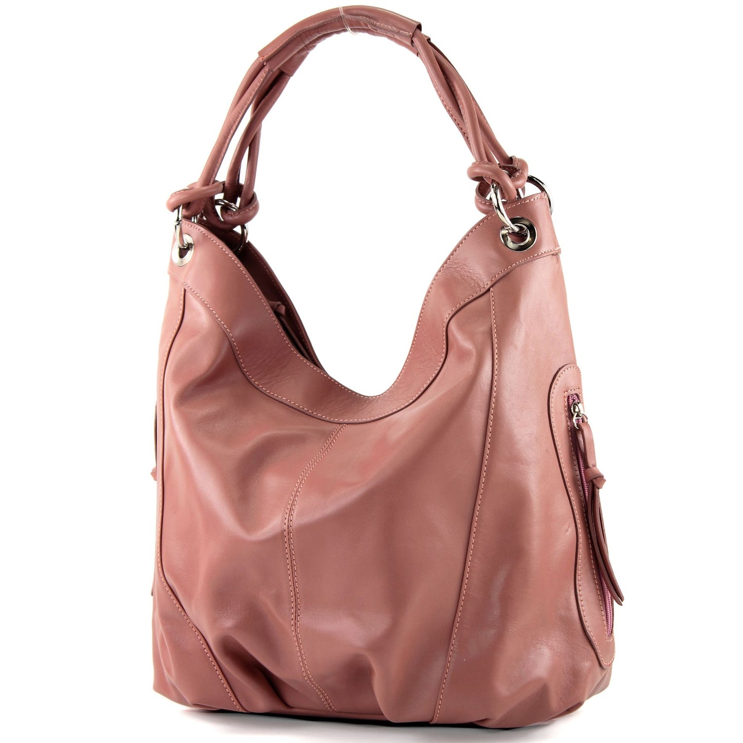 modamoda de - Z18 - ital Damenhandtasche aus Leder/Nappaleder