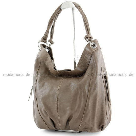 modamoda de - Z18 - ital Damenhandtasche aus Leder/Nappaleder