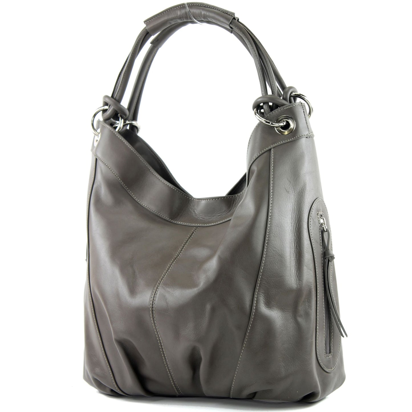 modamoda de - Z18 - ital Damenhandtasche aus Leder/Nappaleder