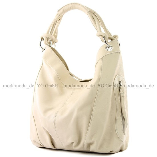 modamoda de - Z18 - ital Damenhandtasche aus Leder/Nappaleder