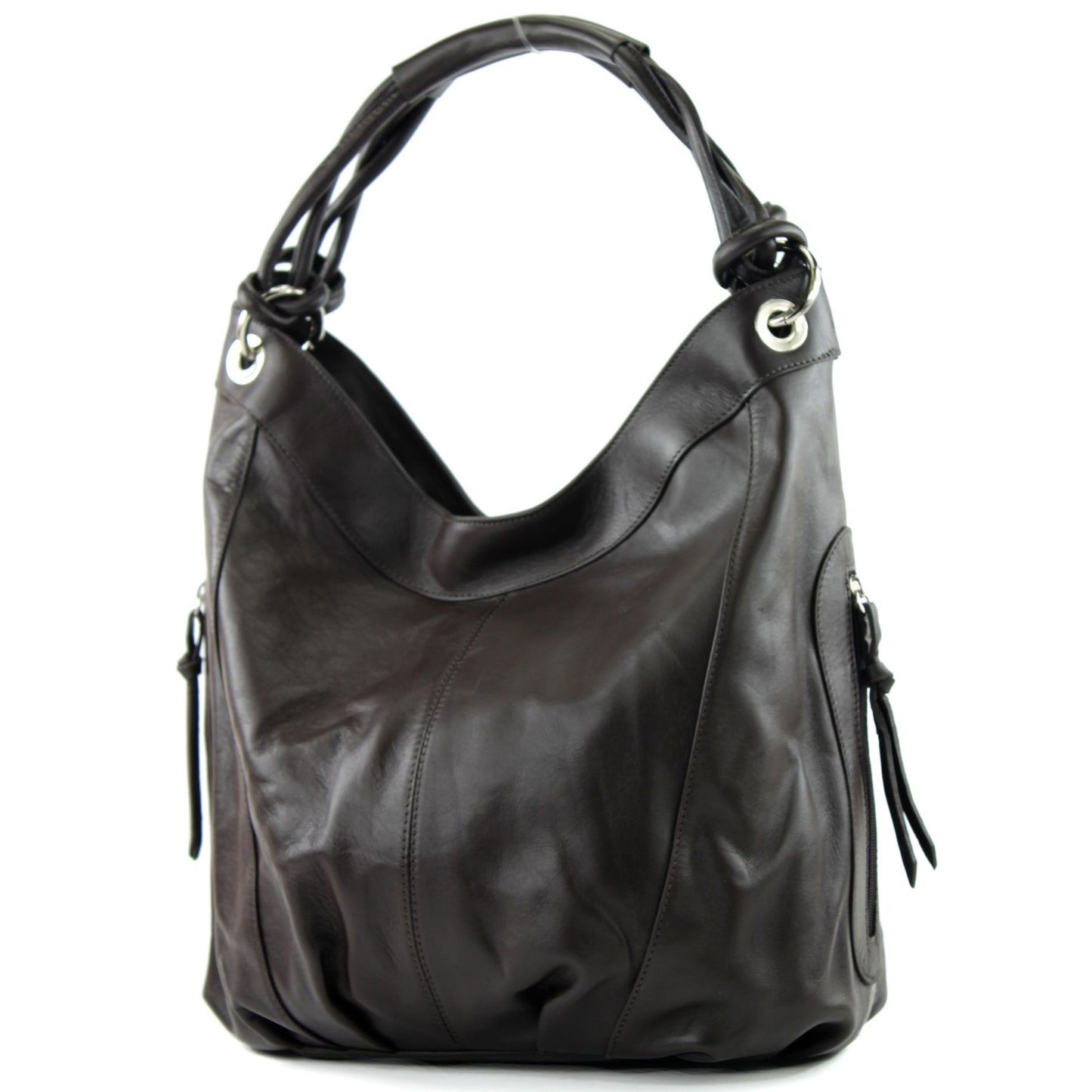 modamoda de - Z18 - ital Damenhandtasche aus Leder/Nappaleder