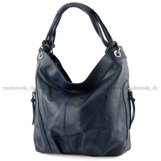 modamoda de - Z18 - ital Damenhandtasche aus Leder/Nappaleder
